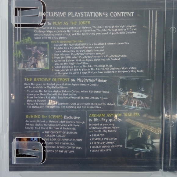 PS3 Batman Arkham Asylum Video Game Rocksteady Studios 2009 Playstation 3 - Picture 6 of 11